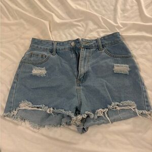 Denim Distressed Women Shorts